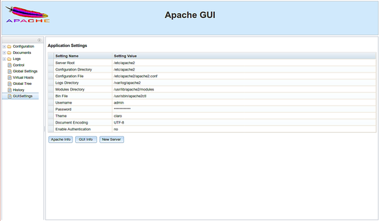 Назначение учётной записи администратора в Apache GUI