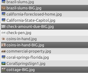 Диалог открытия файлов Converseen для выбора изображений