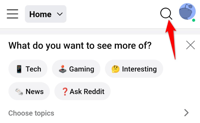 Нажмите значок лупы в правом верхнем углу приложения