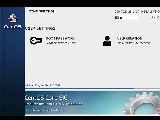 Добавление нового пользователя в процессе установки CentOS.