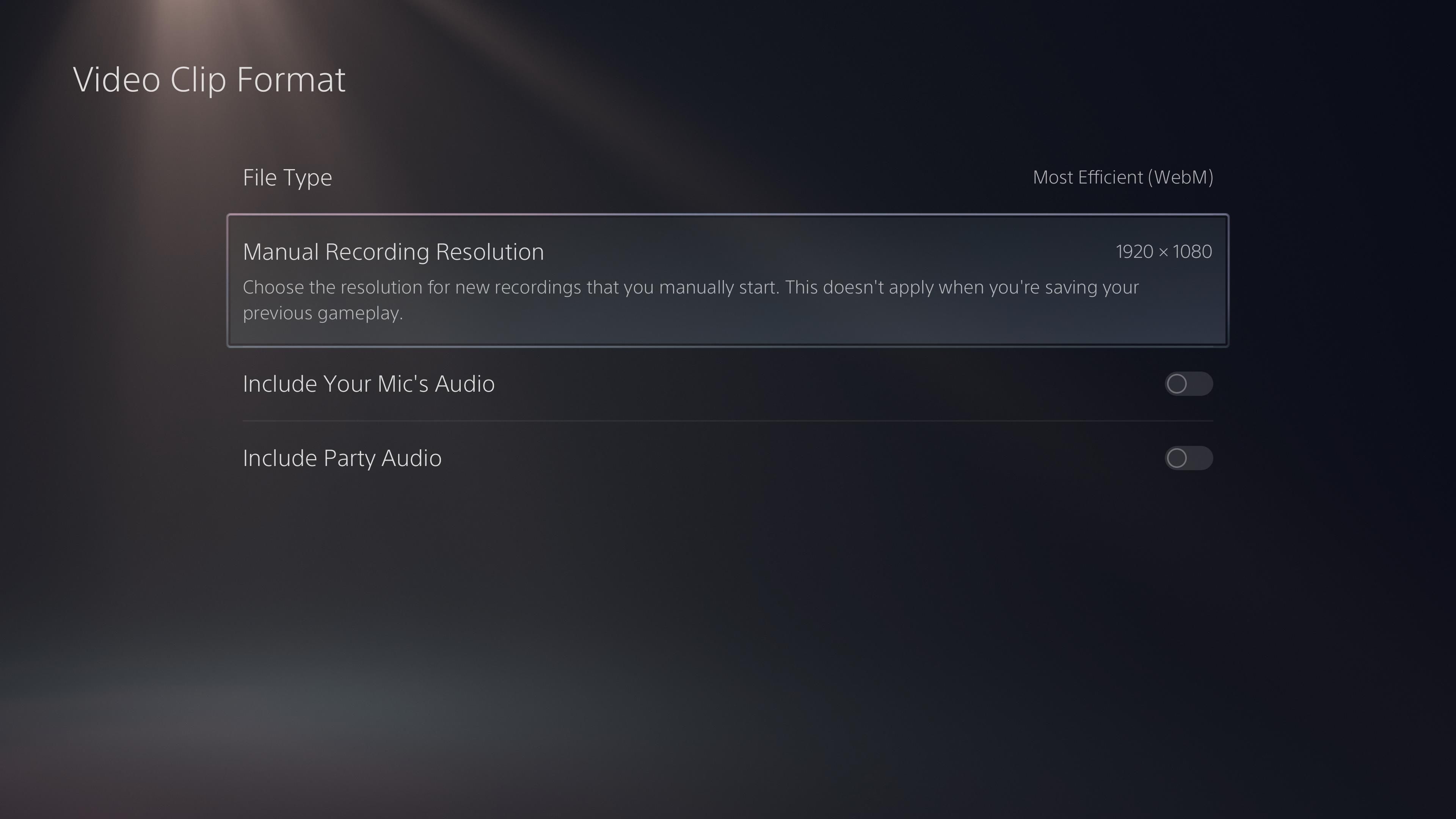 Настройки форматов видео и аудио на PS5