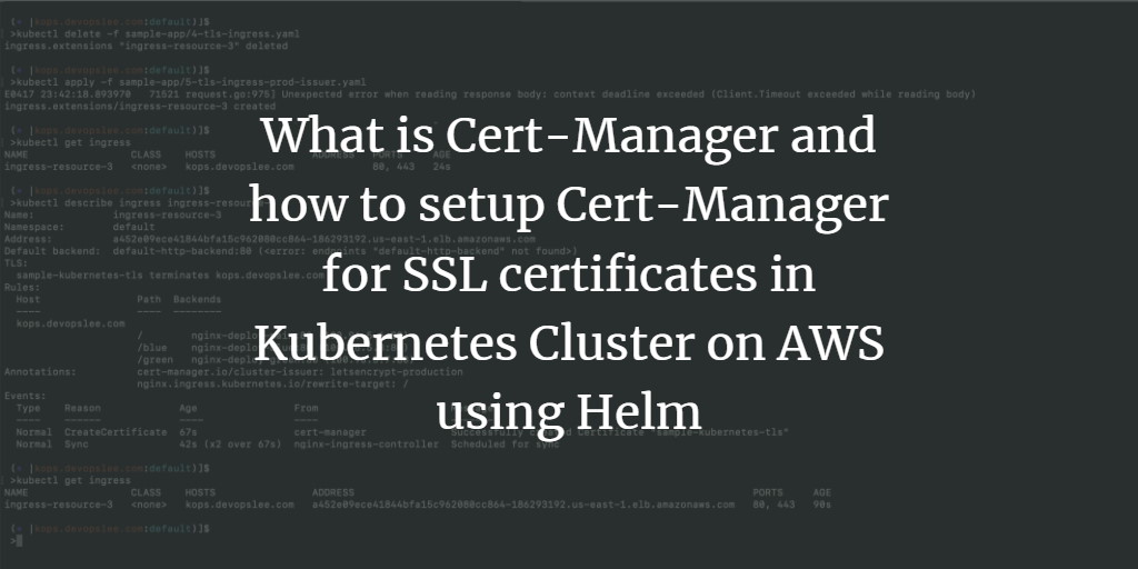 Установка Cert‑Manager и Let's Encrypt в Kubernetes
