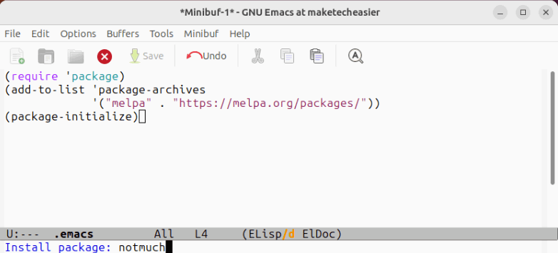 Информация о репозитории MELPA для почты в Emacs.