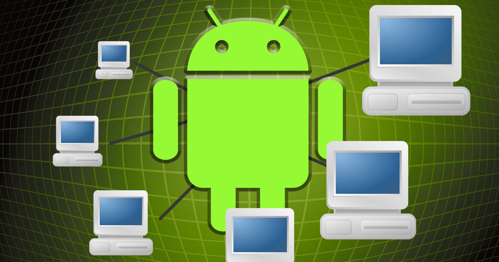 Android‑устройство с открытым приложением веб‑сервера и индикаторами состояния