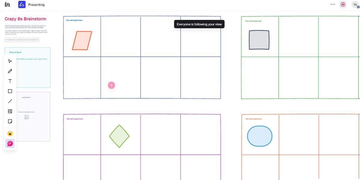 Режим презентации Freehand: Play