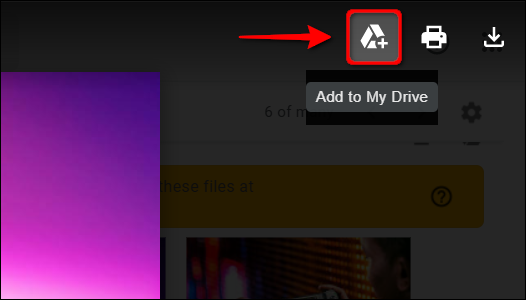 Добавить в Мой диск мобильное