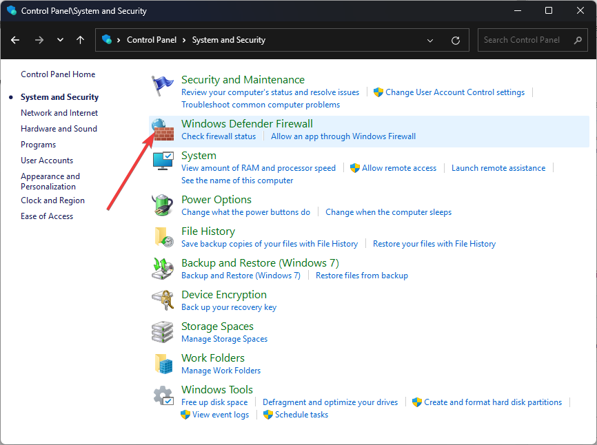 Брандмауэр Windows Defender