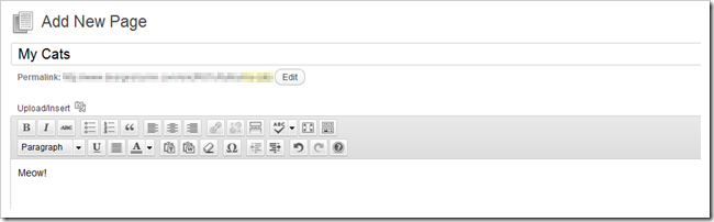 Кнопка публикации страницы: Publish