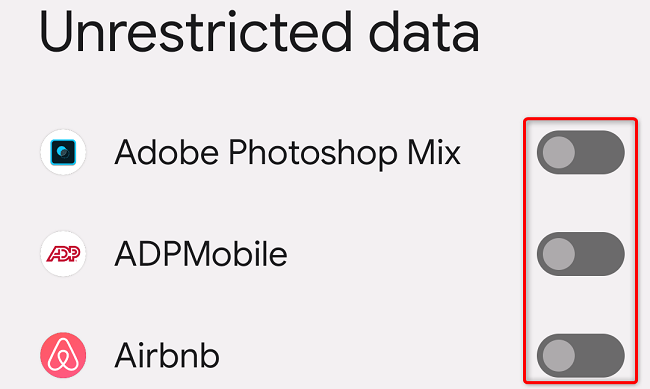 Выберите приложения, которым можно разрешить доступ к данным на Pixel.
