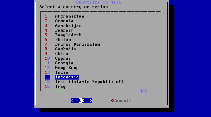 Выбор страны и часового пояса