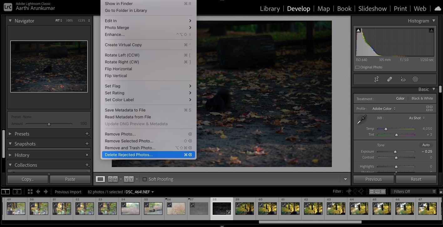 Delete Rejected Photos