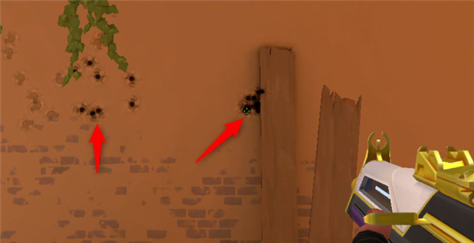 Look at the varying spray patterns produced by different weapons