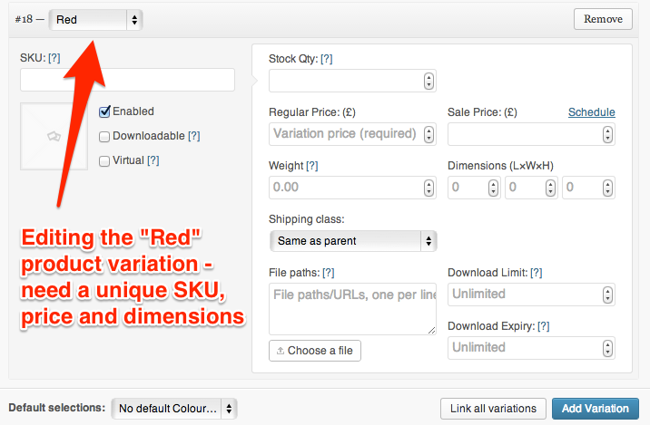 Генерация вариаций товара