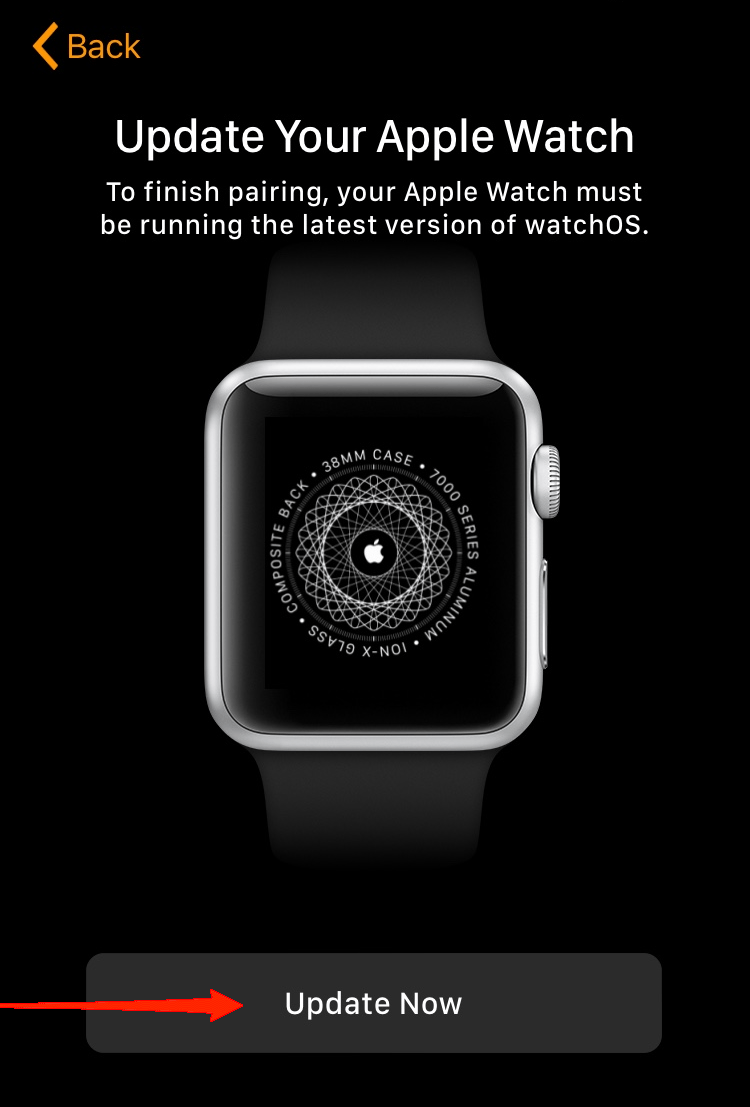 update your WatchOS