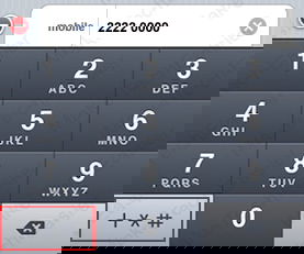 Набор горячей линии в поле номера