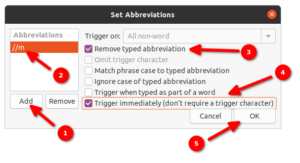 Установка сокращения AutoKey