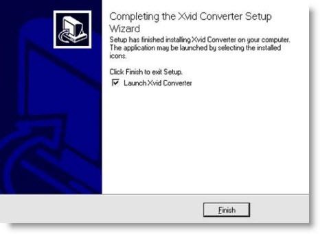 Запуск установленного Xvid Converter