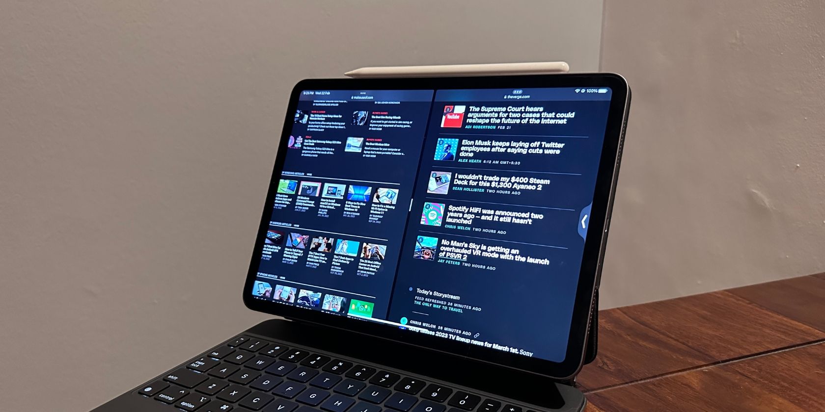 iPad Pro using Split View in Multiple Windows