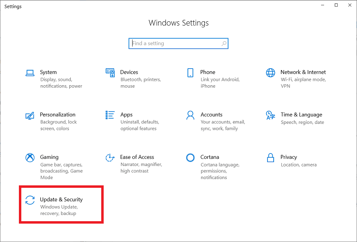 Обновление и безопасность — Параметры Windows