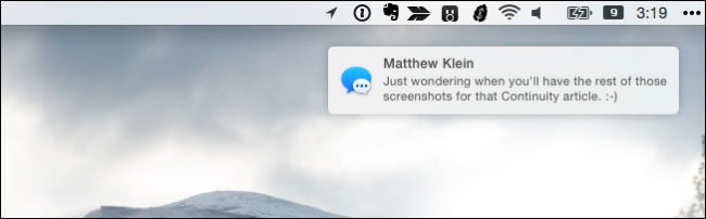 Сообщения на Mac с полученными SMS