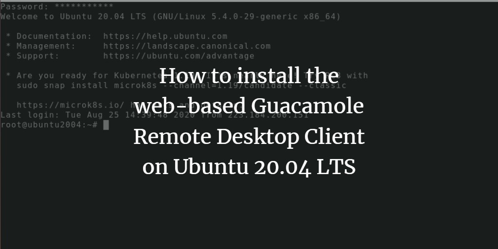 Guacamole на Ubuntu 20.04 — установка и настройка