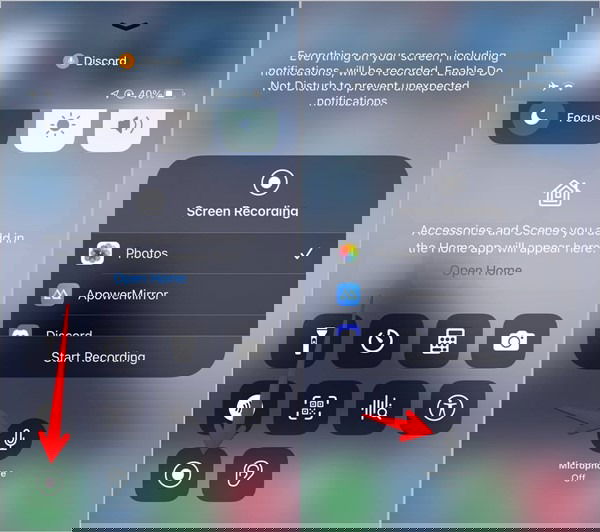 Включение микрофона при трансляции на iPhone
