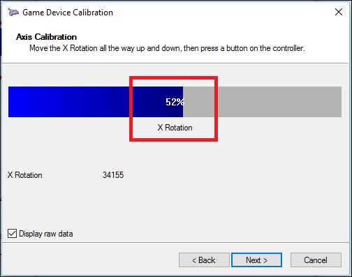 Скриншот шкал осей X/Y/Z в мастере калибровки