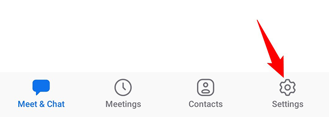 Нажмите «Settings» внизу приложения.