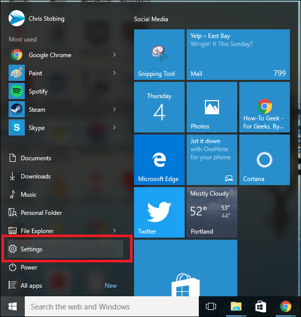 Скриншот меню 