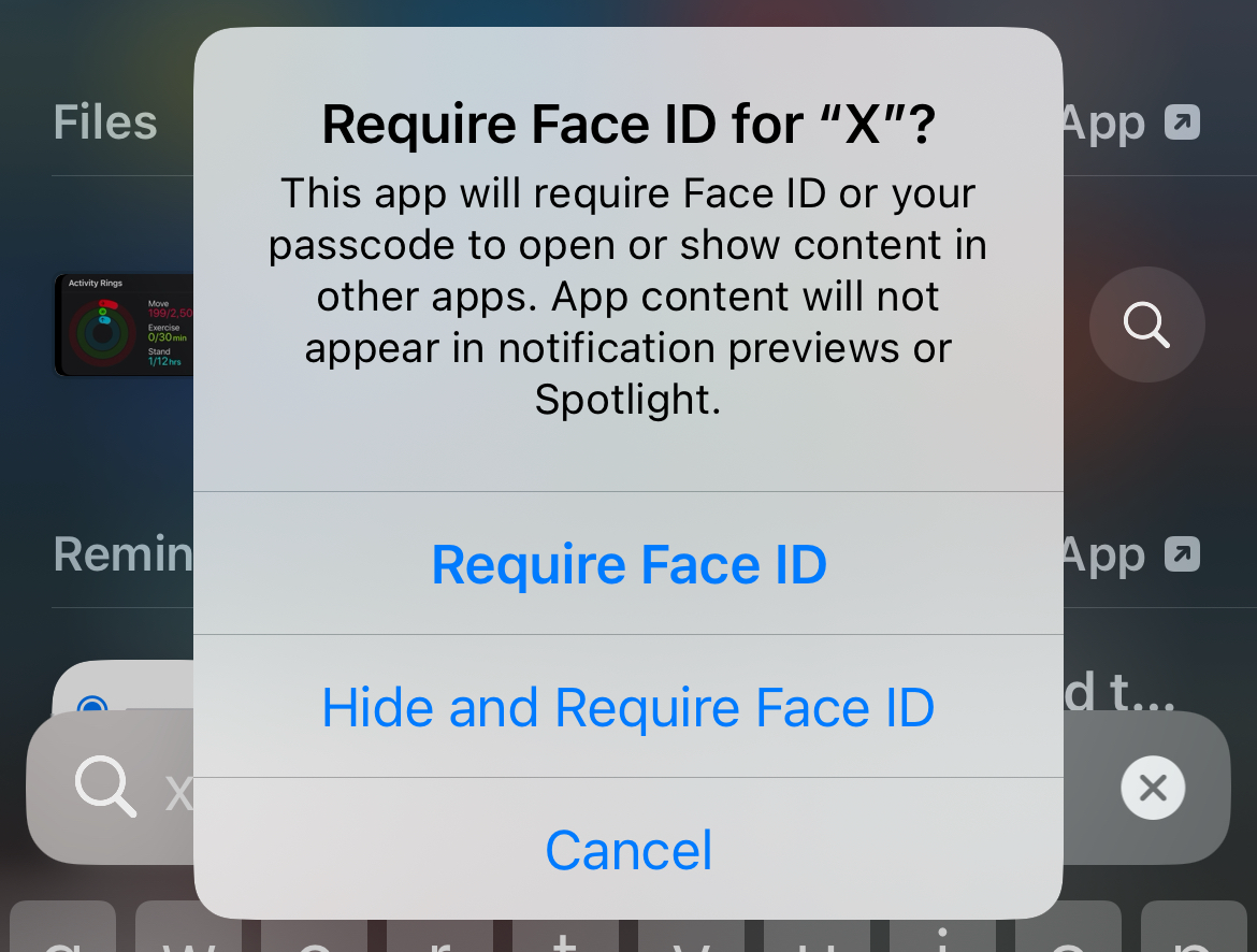 Выбор между блокировкой и скрытием приложения в iOS 18.