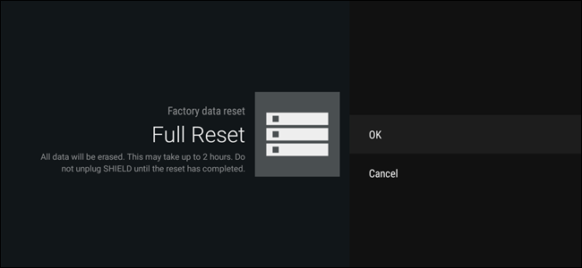 Сброс Android TV до заводских настроек