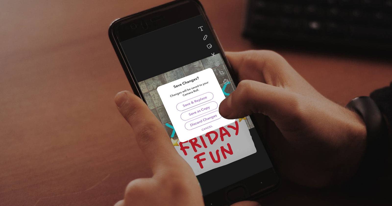 Примеры рисунков в Snapchat на плиточной поверхности