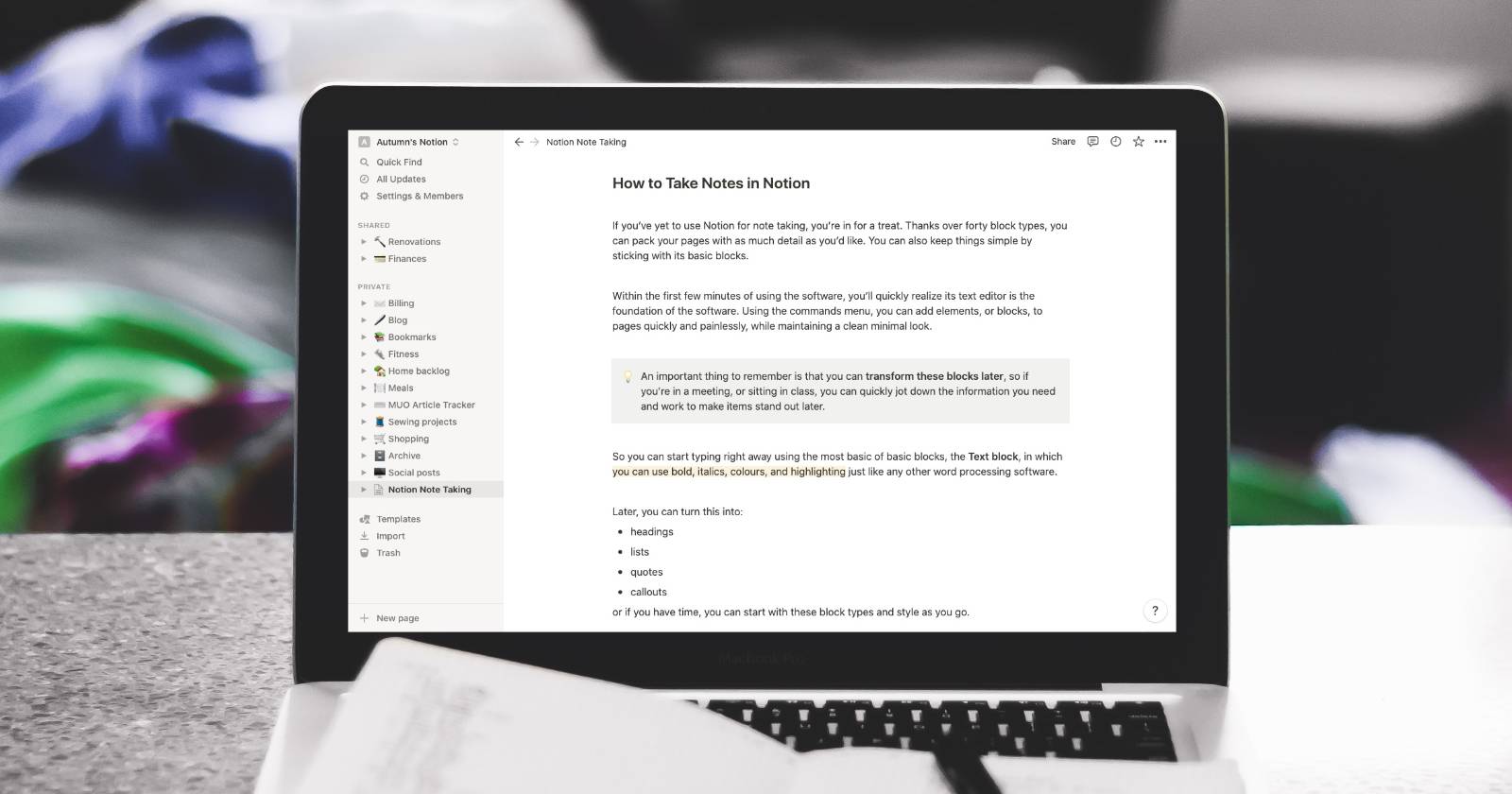 Как вести заметки в Notion — практические приёмы