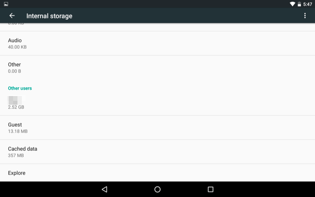 Меню с опцией «Обзор» (Explore) для доступа к файловой системе