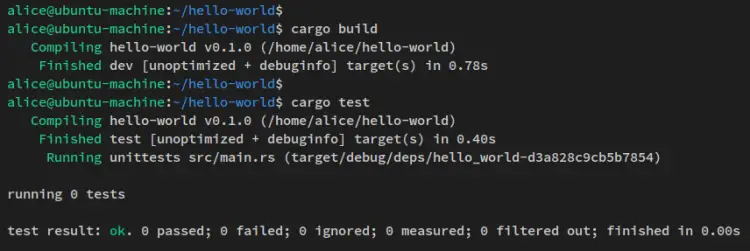 запуск тестов cargo