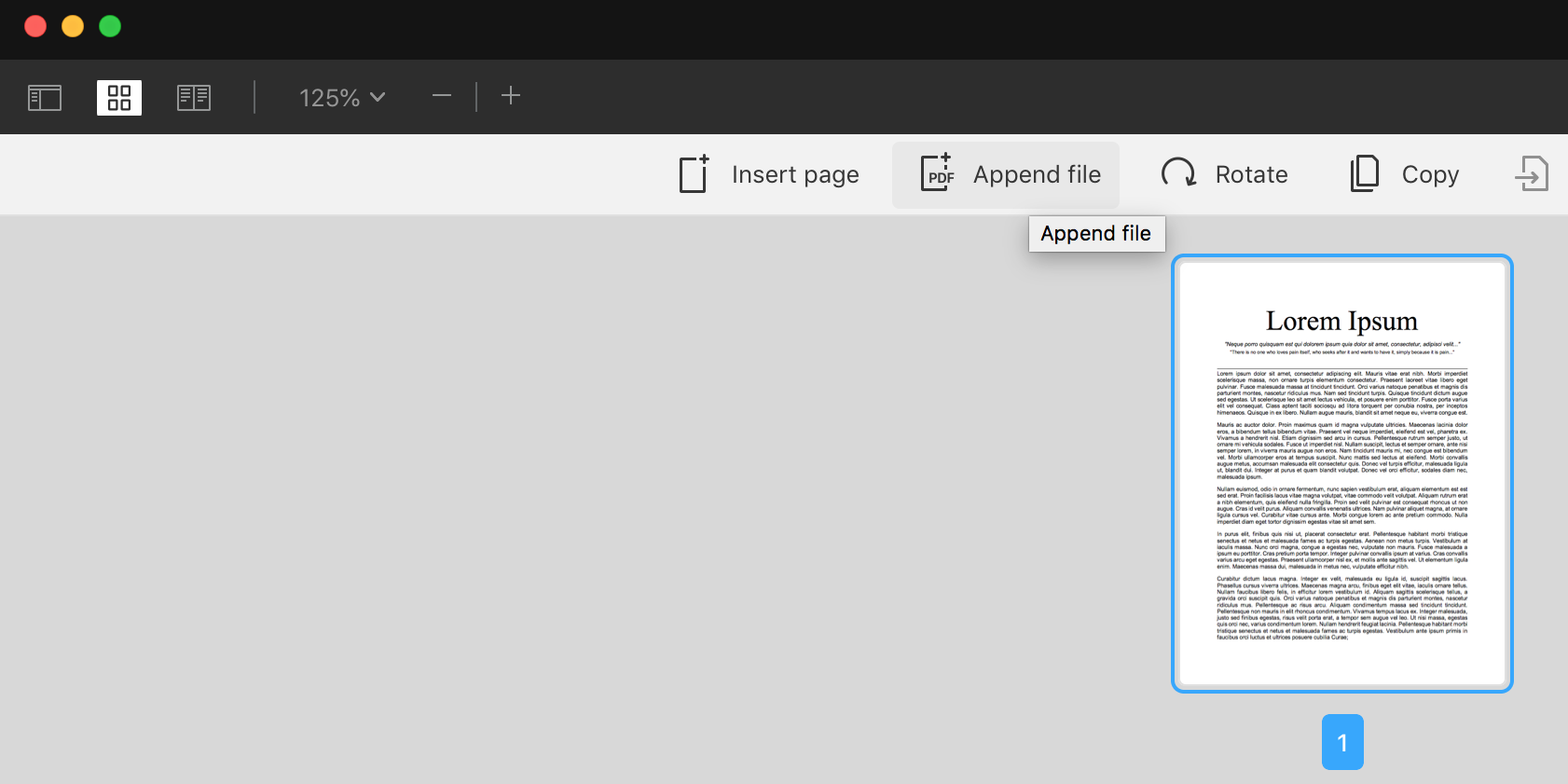 Слияние двух PDF в PDF Expert