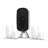 ecobee SmartCamera и датчики на белом фоне.