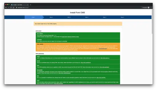 Инсталлятор Fork — проверка требований