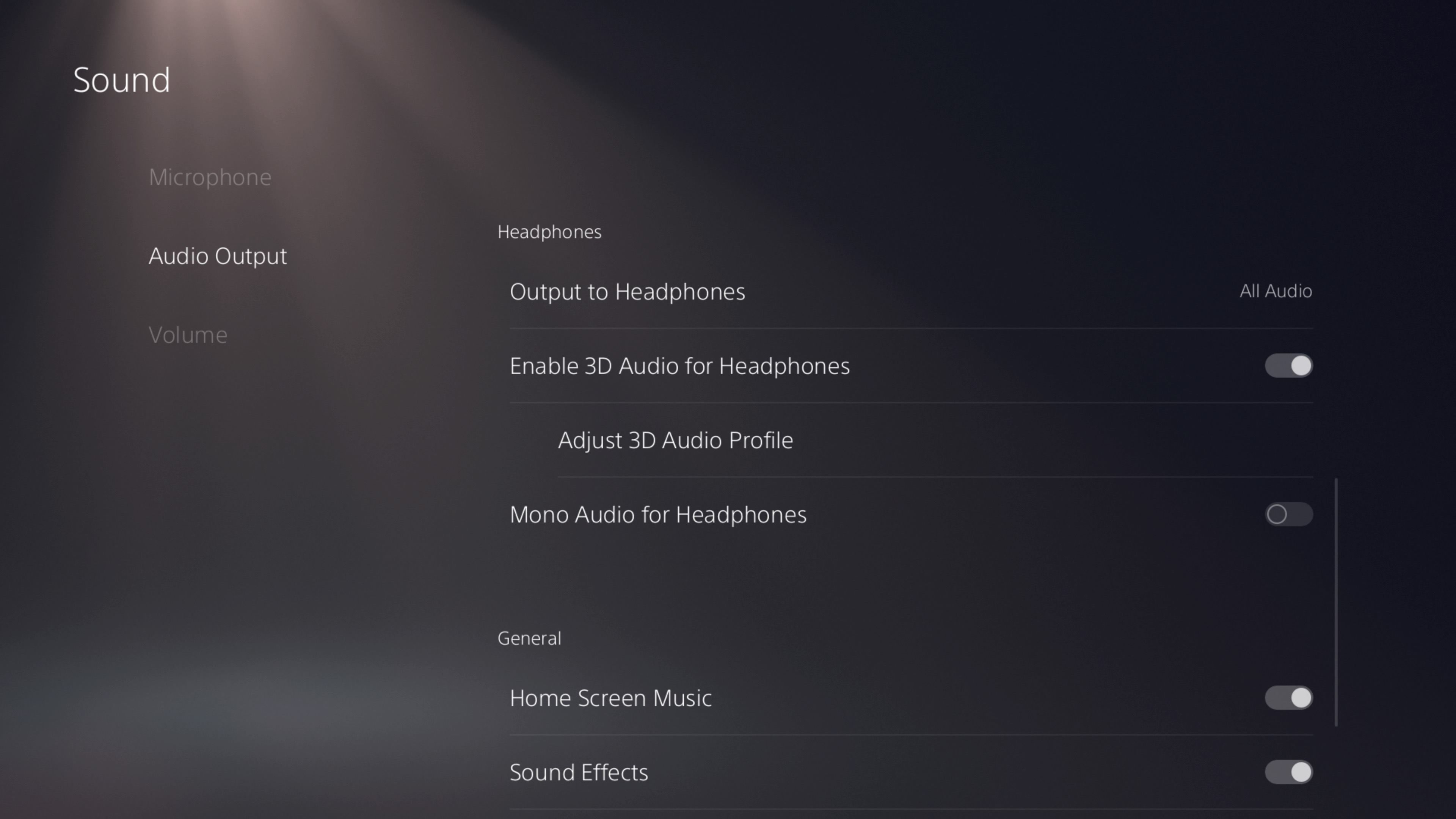 3D Audio for headphones in PlayStation 5