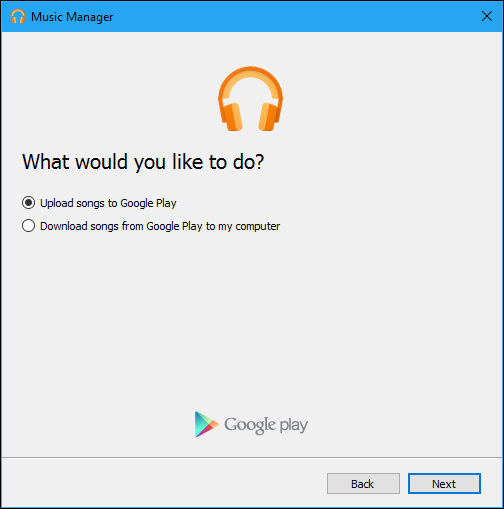 Окно Music Manager со списком действий