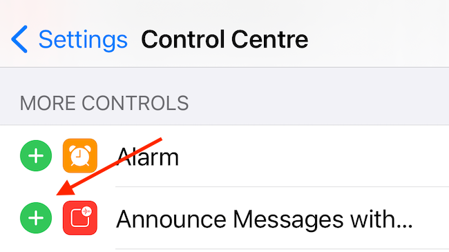 Добавьте Объявлять сообщения в Пункт управления