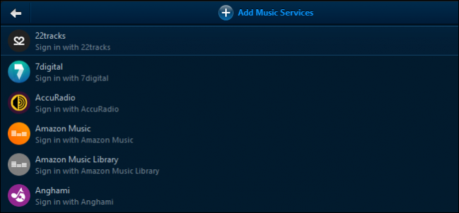 Добавить потоковые сервисы в Sonos