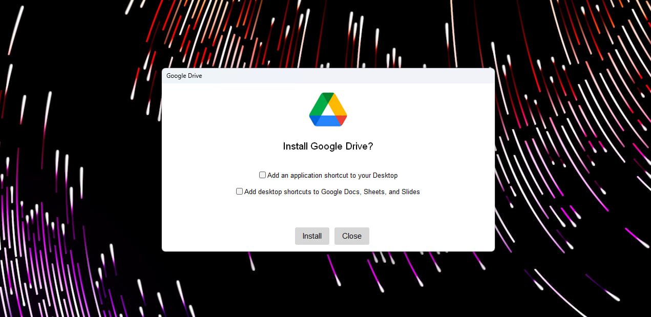 Installing Google Drive on Windows