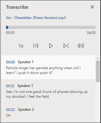 Текст песни в расшифровке