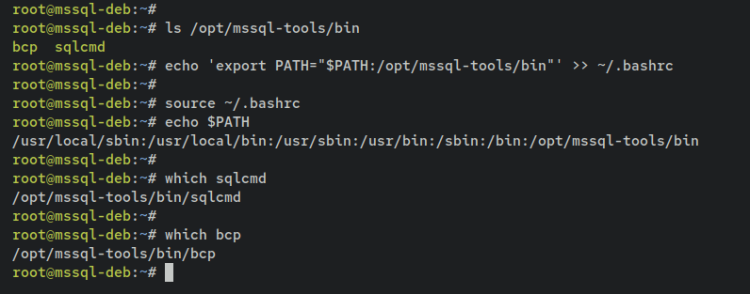 Проверка mssql-tools