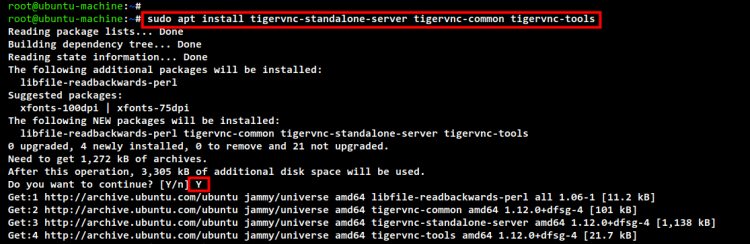 Установка TigerVNC