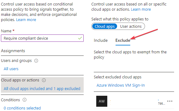 Исключение Microsoft Azure Information Protection