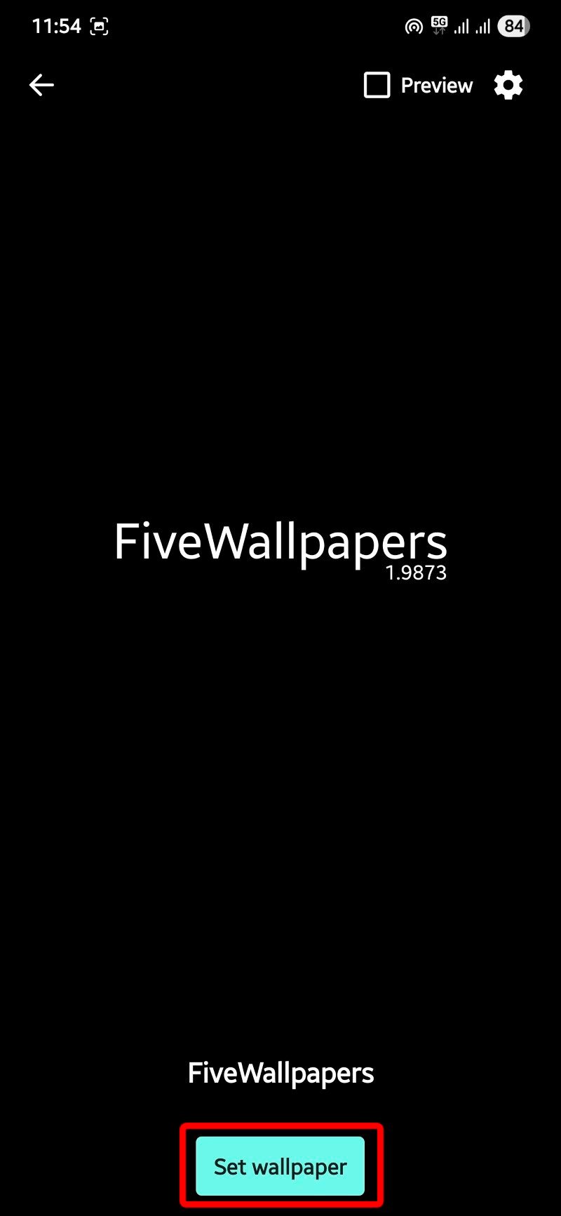 Impostare lo sfondo con FiveWallpapers