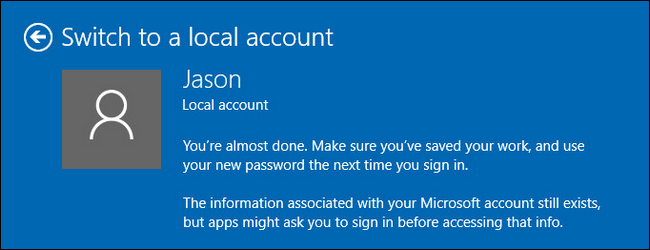 Изображение: окно входа с локальной учетной записью