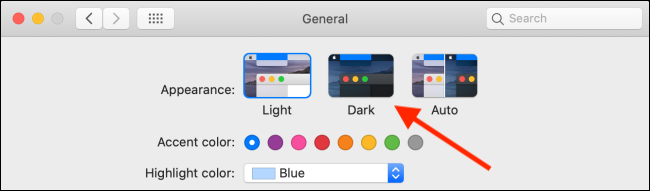 Выберите Тёмный в меню Внешний вид